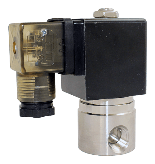 Válvulas de Solenoide de Serie Sencillo de Acero Inoxidable STC 2S025-050, 2 Vías, Actuación Directa, Normalmente Cerradas.