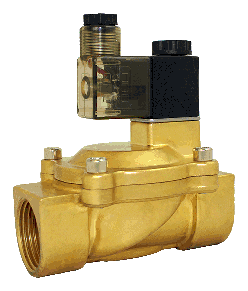 Válvulas de pistón de serie STC 2V130-500 y 2VS130-500, normalmente cerradas, de doble dirección y accionadas por diafragma.